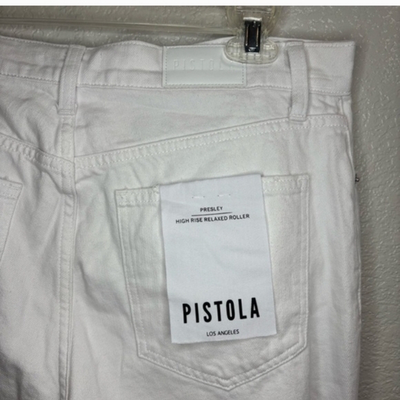 Pistola White Straight Leg Distressed Jeans Sz 8 NWT - Picture 6 of 7